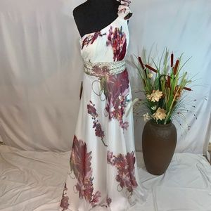 White Floral Wedding Party Prom Dress New